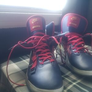 Nike Blue and Red High-Top Sneakers Classic Style